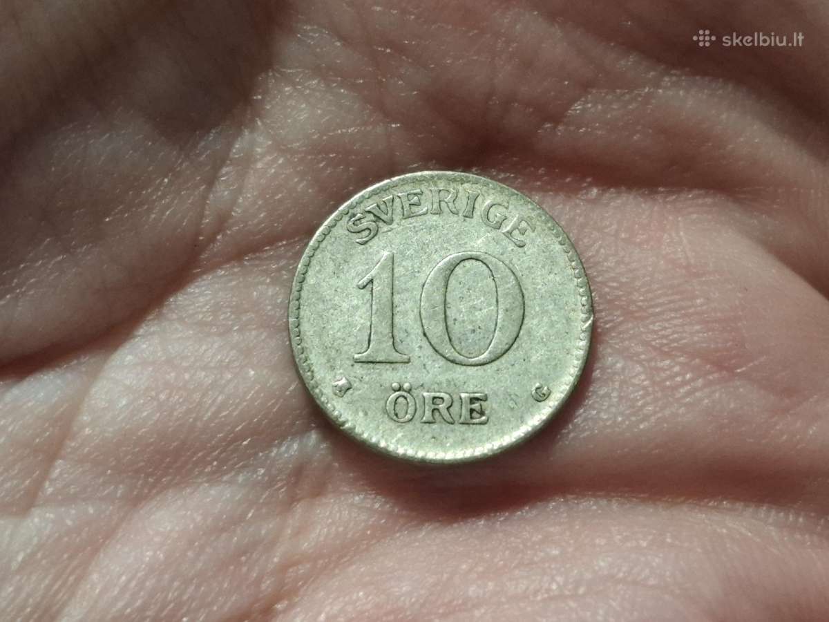 Švedija 10 erių 1937 sidabras