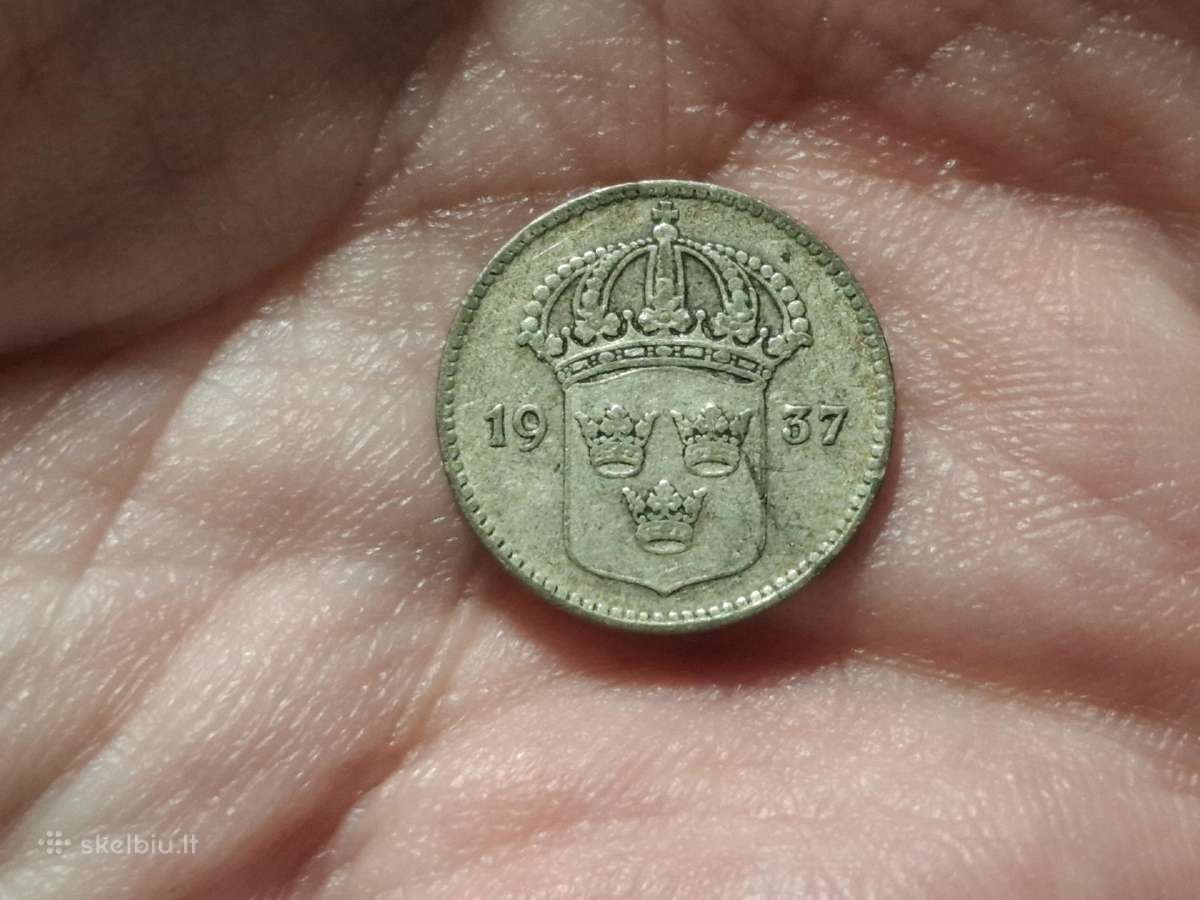 Švedija 10 erių 1937 sidabras - nuotraukos Nr. 2