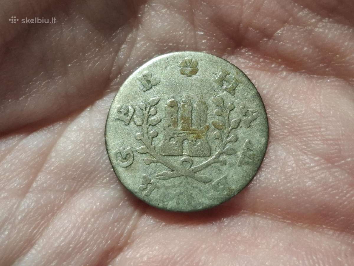 Hamburgas 1 šilingas 1738 sidabras - nuotraukos Nr. 2