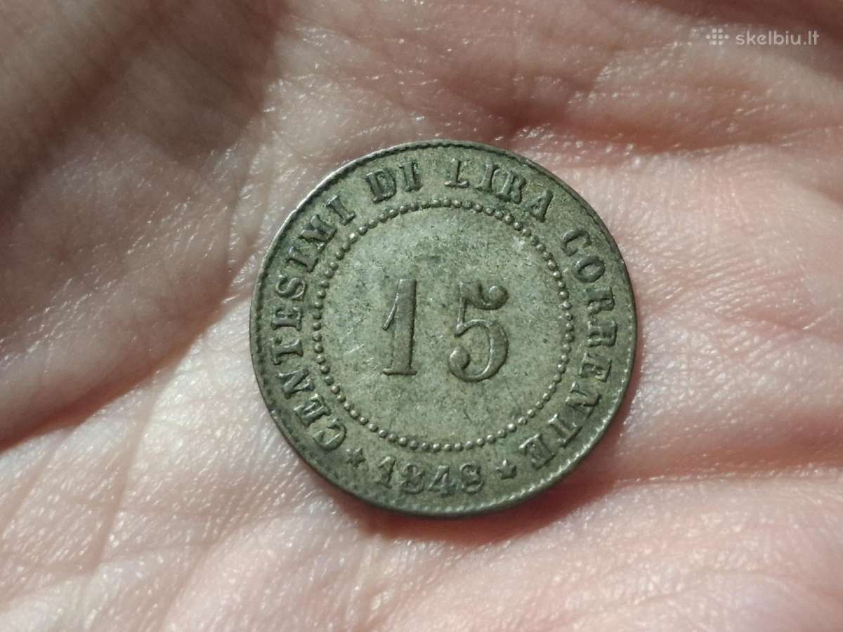Venecija 15 centesimi 1848 sidabras