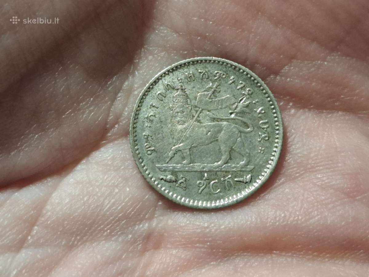 Etiopija 1 geršas 1897 sidabras