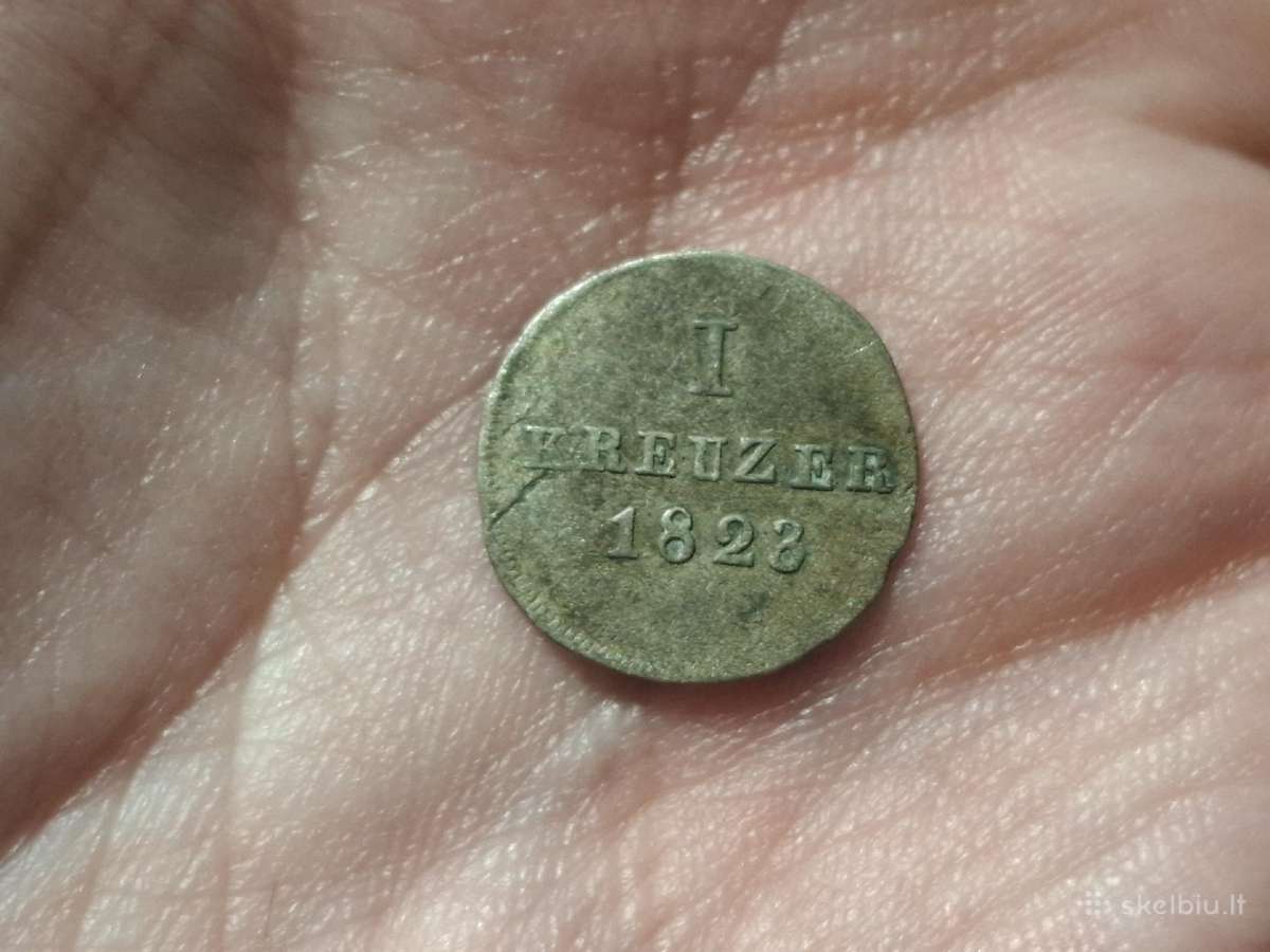 Nassau 1 kreuzer 1823 sidabras