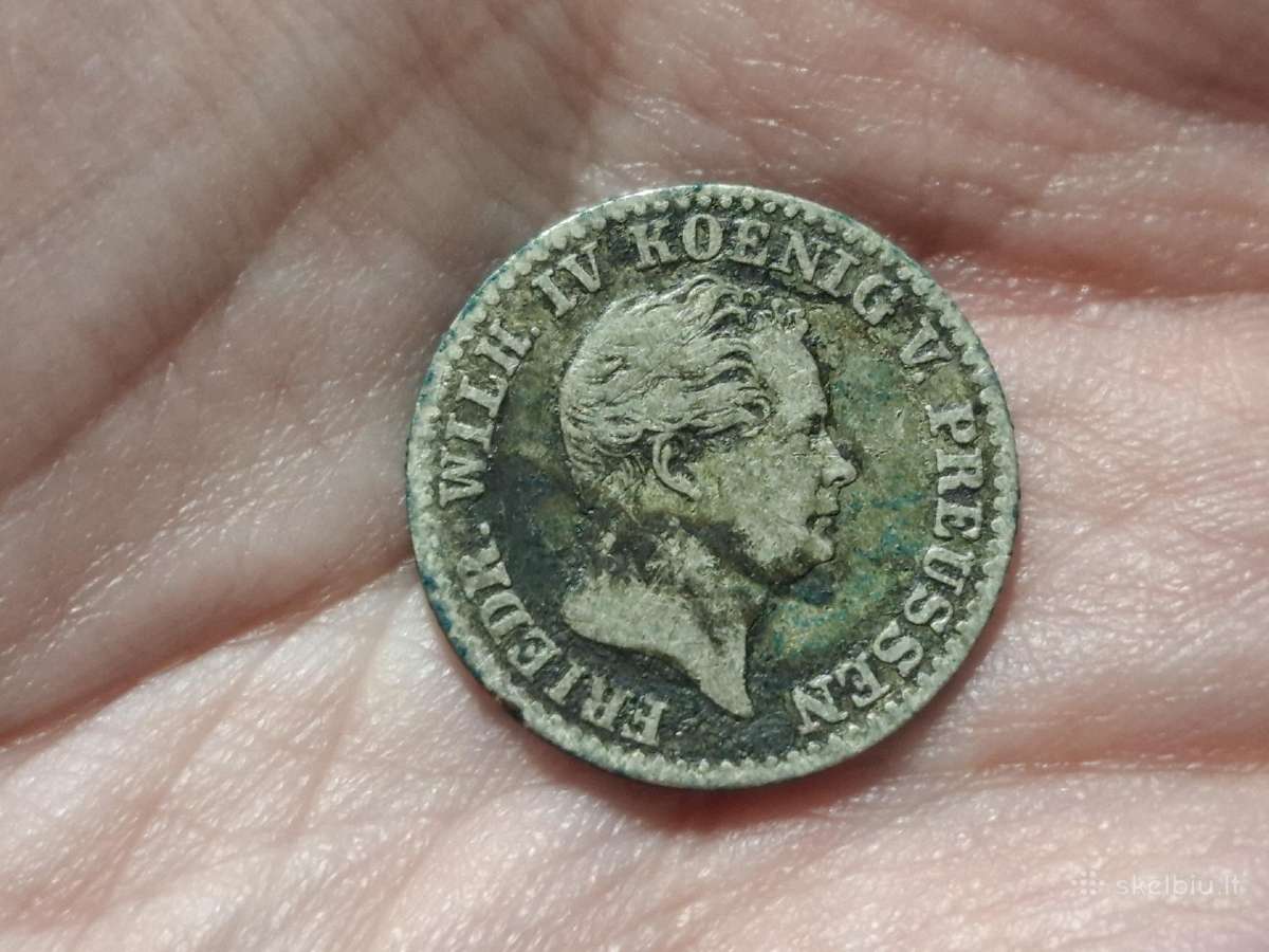 Prūsija 2 1/2 groschen 1850 sidabras - nuotraukos Nr. 2