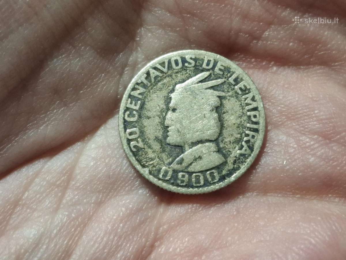 Hondūras 20 sentavų 1951 sidabras