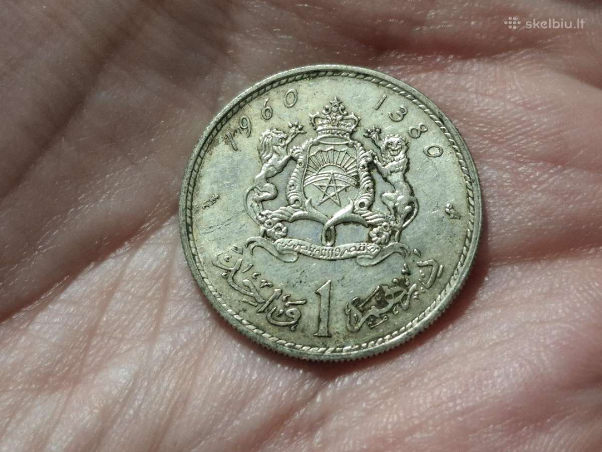 Marokas 1 dirhamas 1960 sidabras