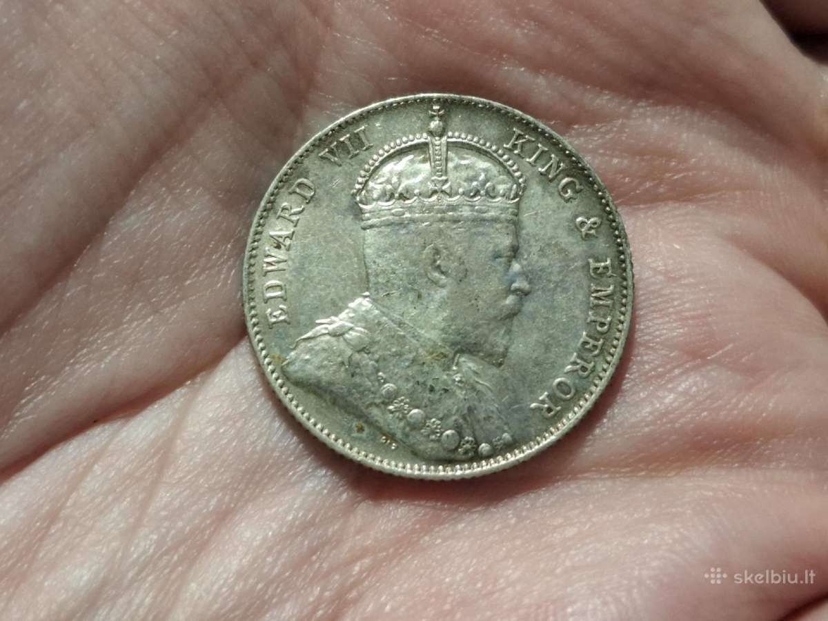 Sąsiaurio gyvenvietės 20 centų 1910 sidabras - nuotraukos Nr. 2