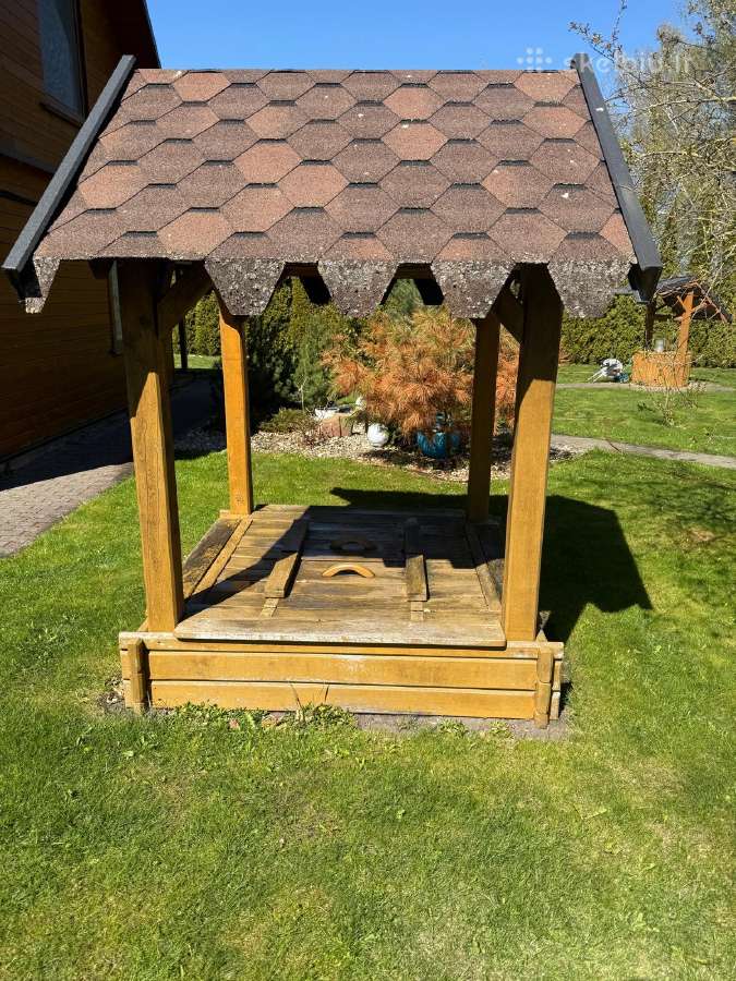 Ąžuolinė smėlio dėžė su stogu - nuotraukos Nr. 2
