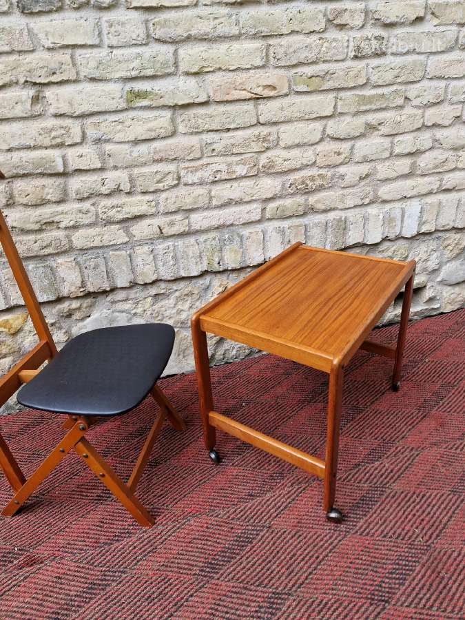 Vintažinis mid century kavos staliukas/servantas - nuotraukos Nr. 19