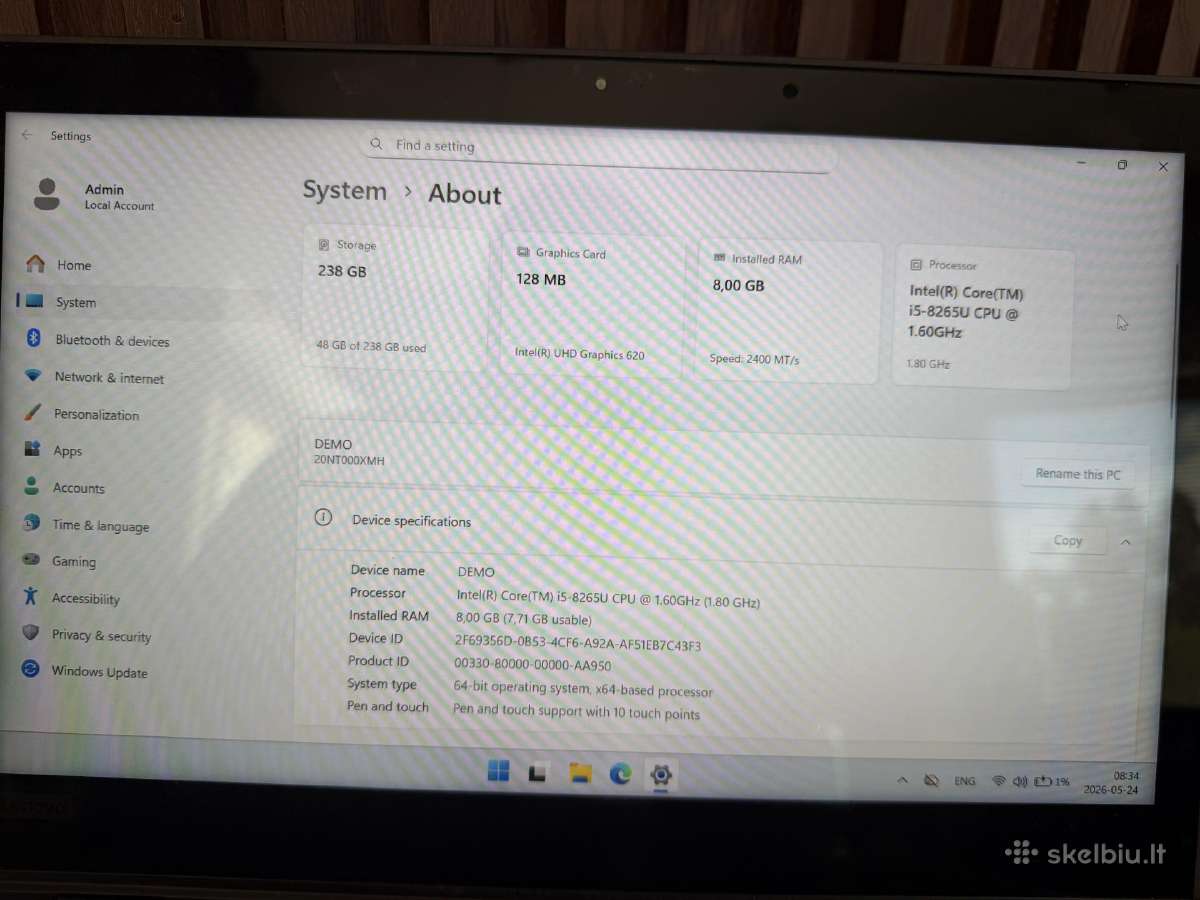 Lenovo l390 yoga touch. I5/8/256