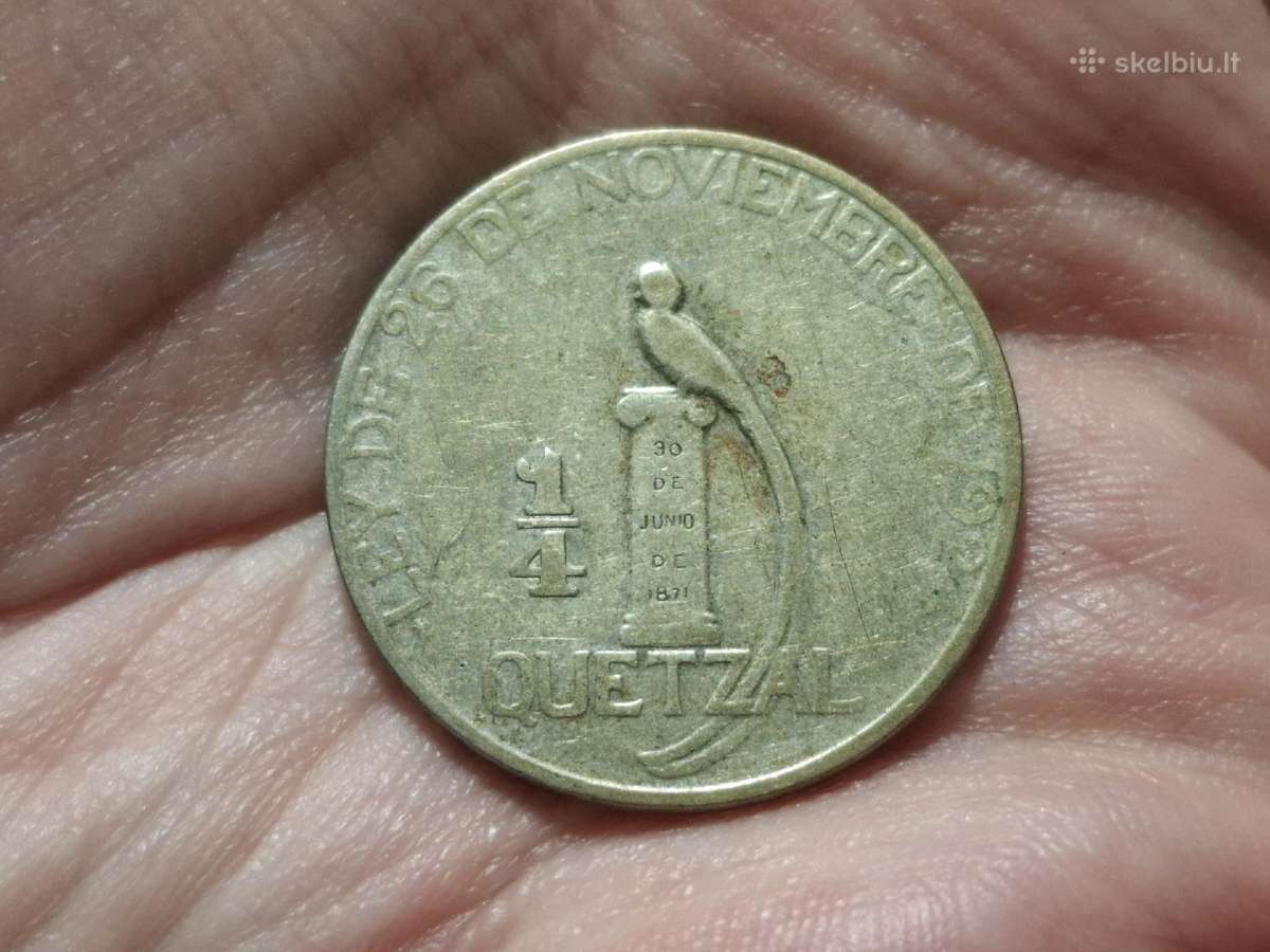 Gvatemala 1/4 quetzal 1925 sidabras