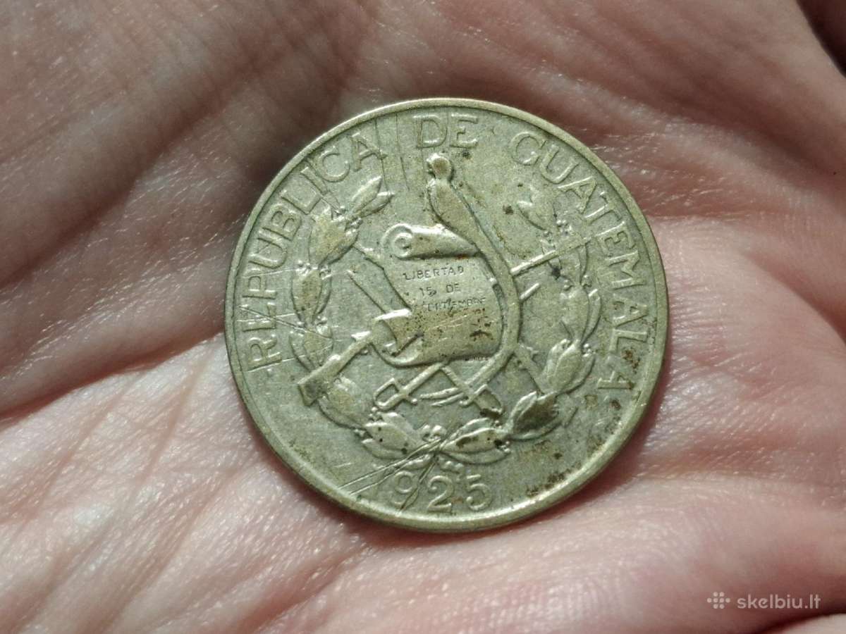 Gvatemala 1/4 quetzal 1925 sidabras - nuotraukos Nr. 2