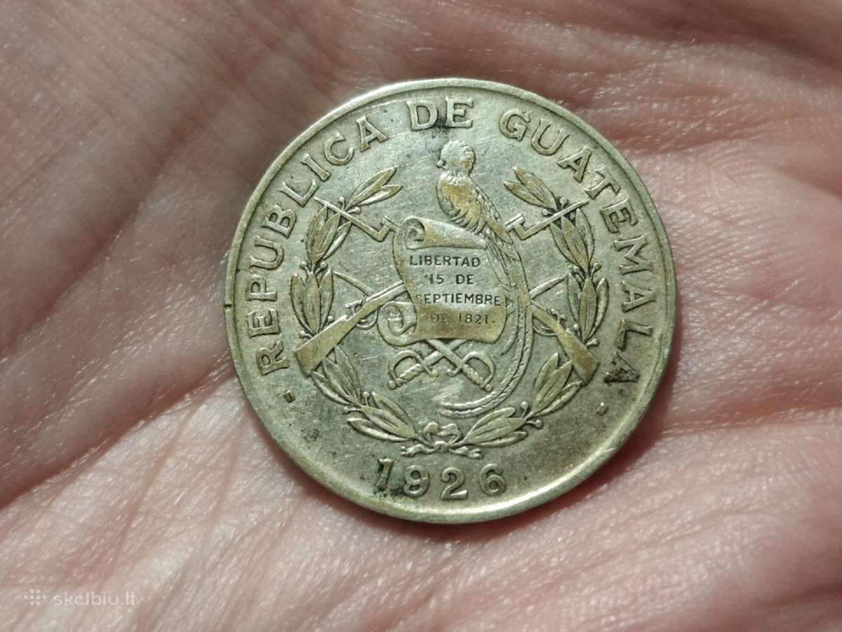 Gvatemala 1/4 quetzal 1926 sidabras - nuotraukos Nr. 2