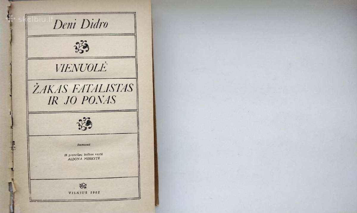 D. Didro. Vienuolė. Žakas Fatalistas ir jo ponas - nuotraukos Nr. 2
