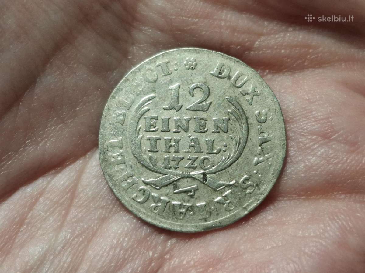 Saksonija 1/12 talerio 1720 sidabras