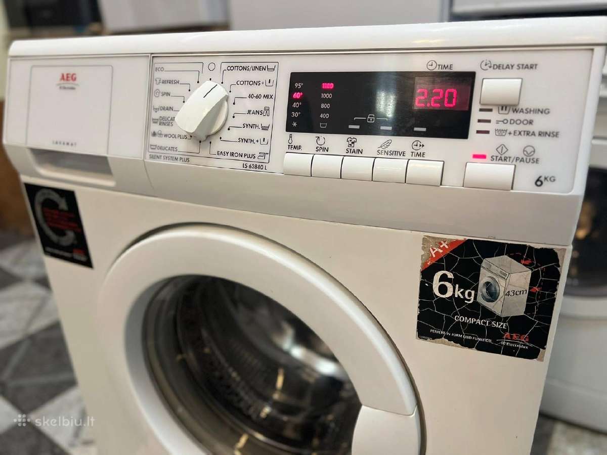 Skalbimo mašina Aeg Ls62840l, 6kg, 1200aps/min