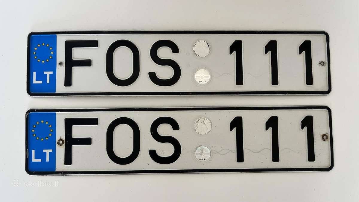 Auto numeriai Fos111