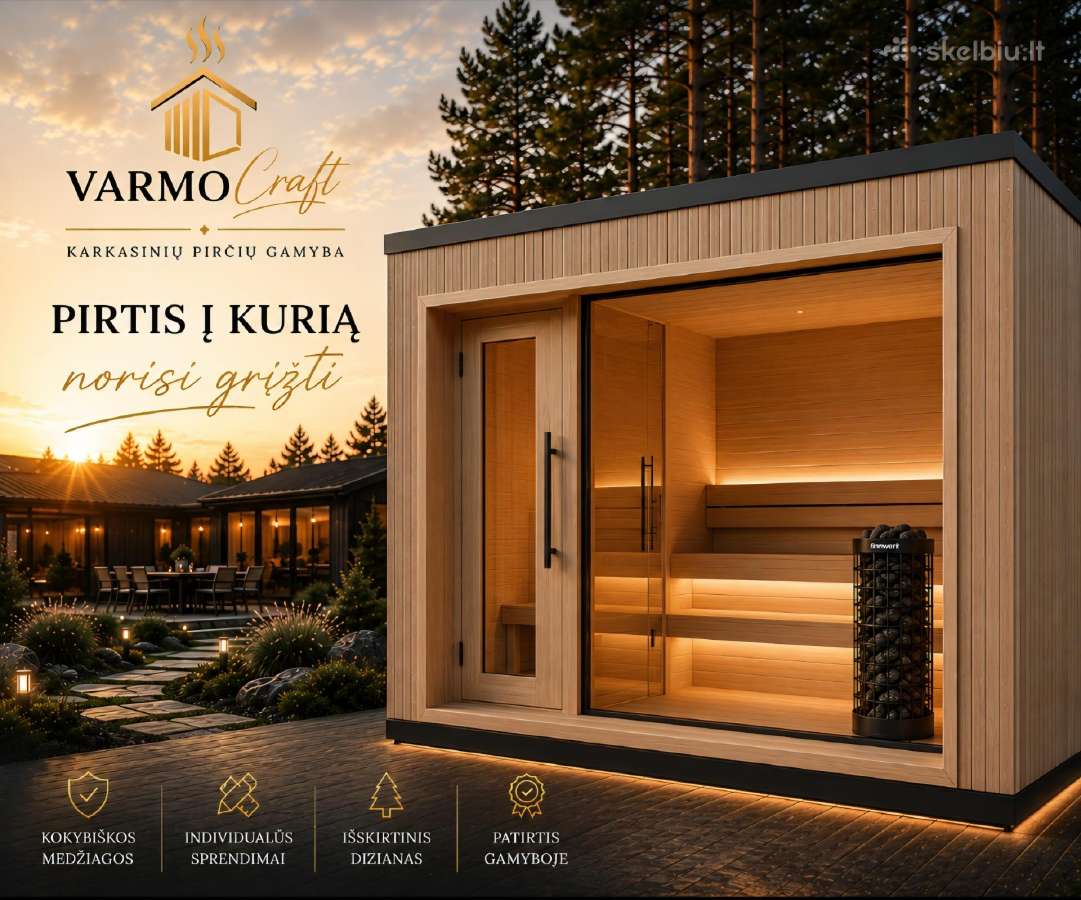 Kokybiška karkasinė pirtis - nuotraukos Nr. 13