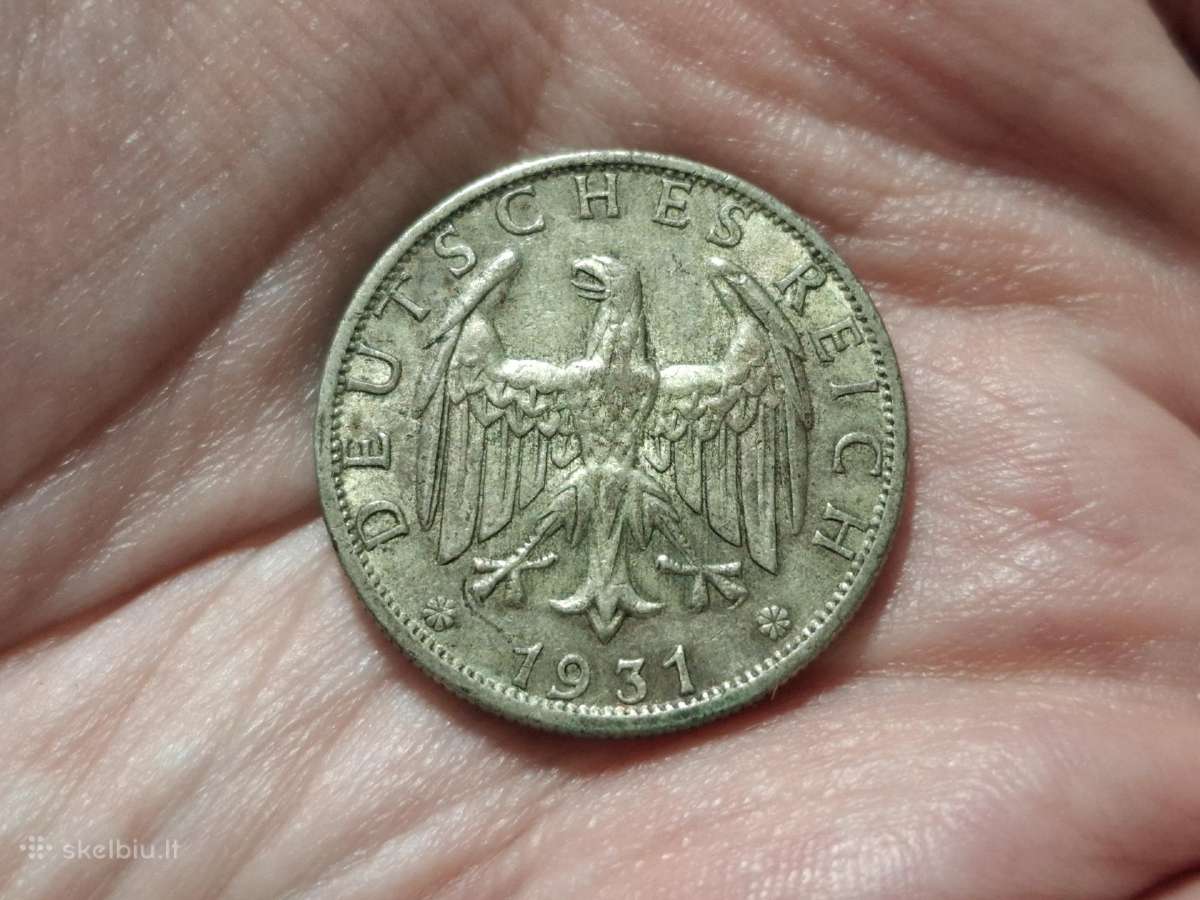 Vokietija 2 mark 1931 F sidabras - nuotraukos Nr. 2