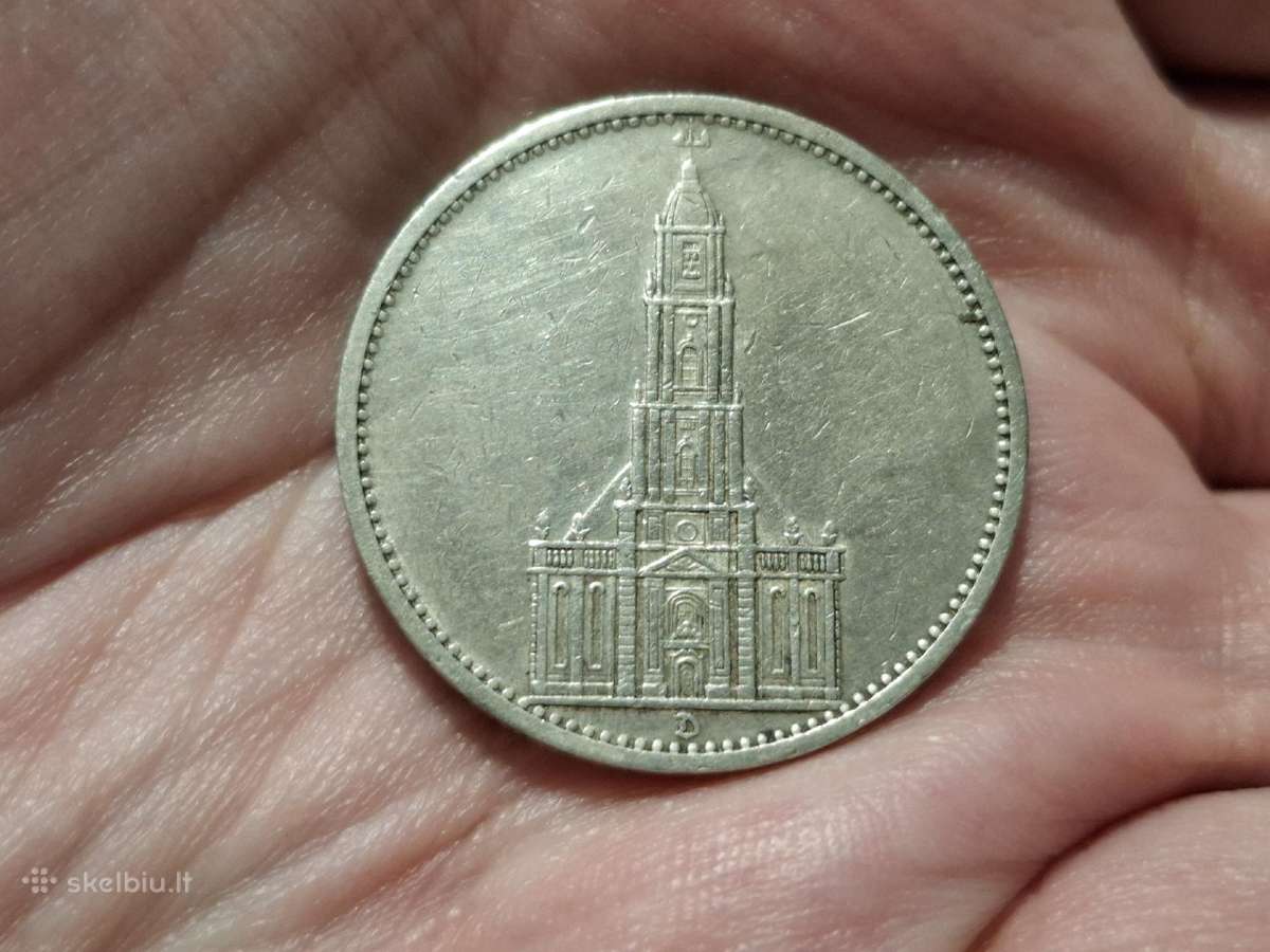 Vokietija 5 mark 1934 D sidabras - nuotraukos Nr. 2