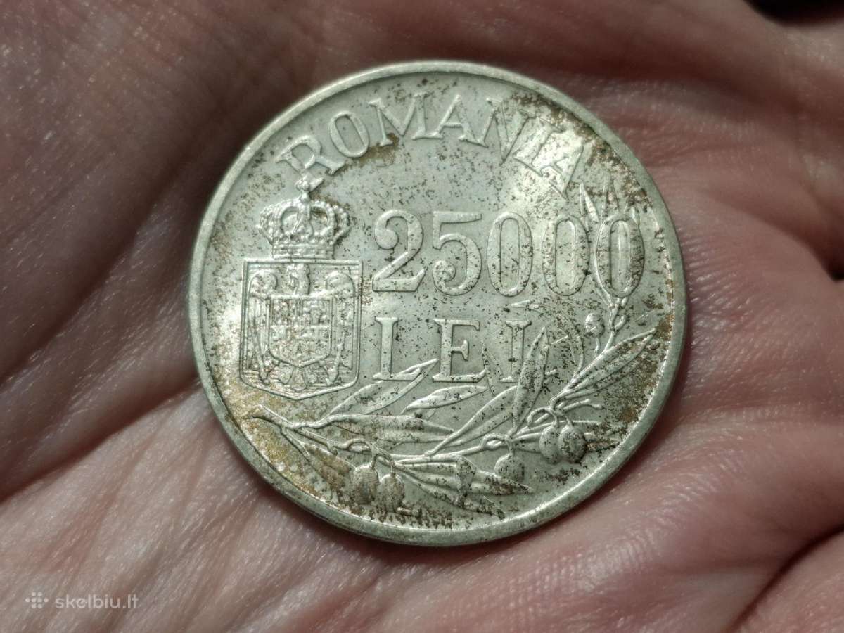Rumunija 25 000 lei 1946 sidabras