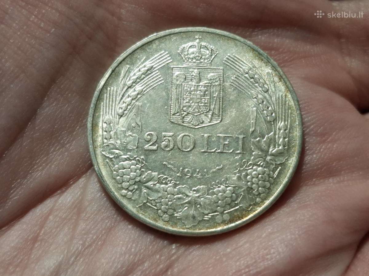Rumunija 250 lei 1941 sidabras
