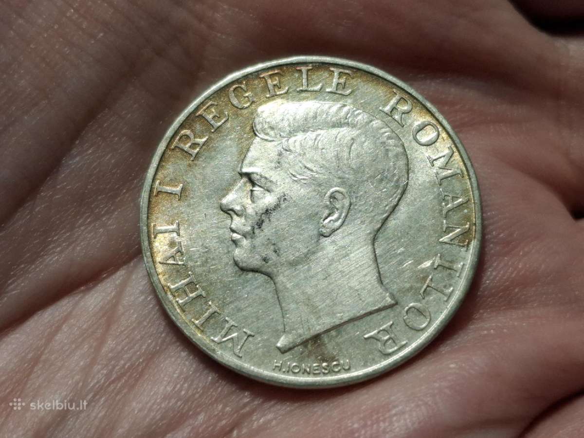 Rumunija 250 lei 1941 sidabras - nuotraukos Nr. 2