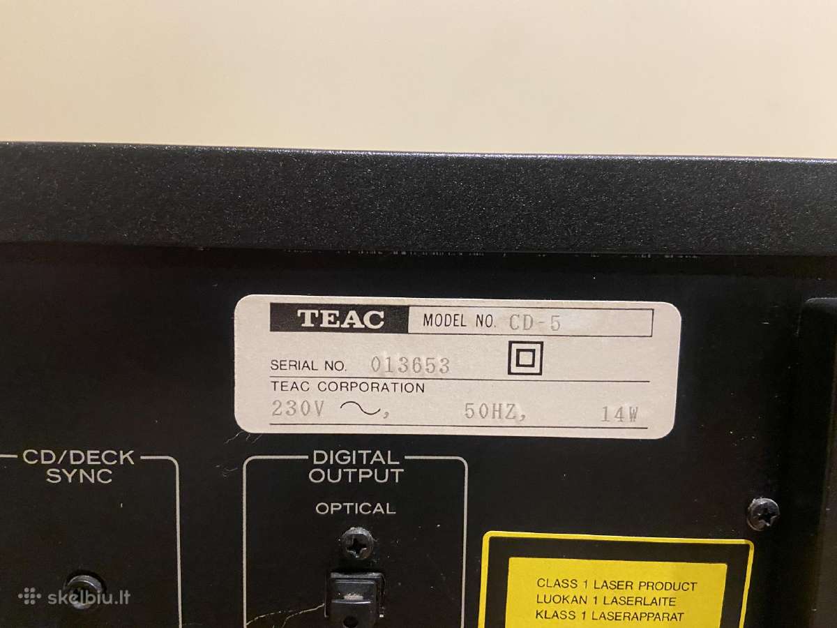 CD grotuvas Teac - nuotraukos Nr. 3