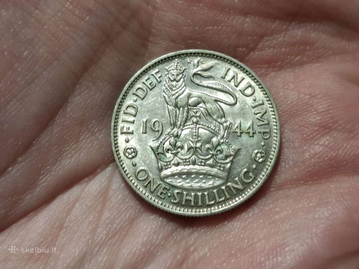 UK 1 šilingas 1944 sidabras