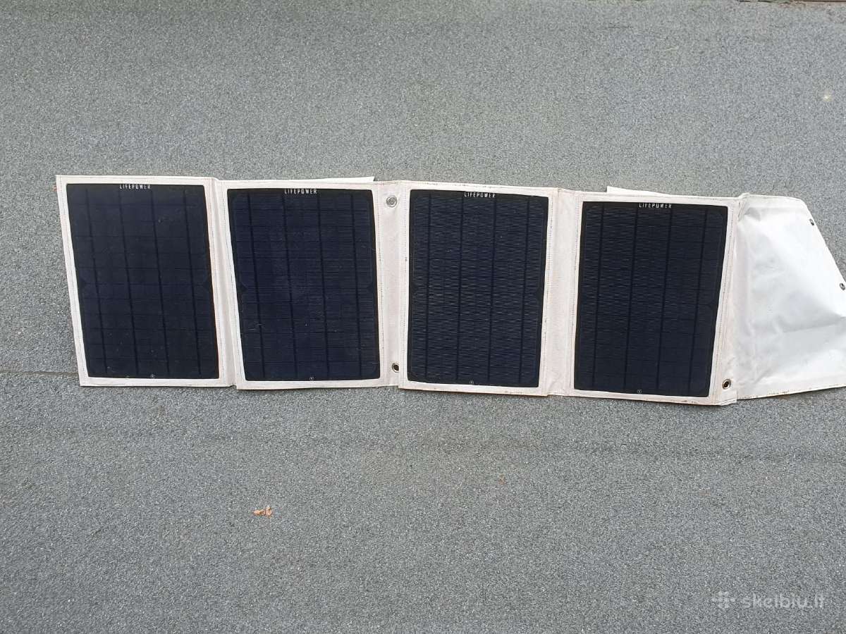 Sulankstoma nešiojama saulės baterija Lifepower60w