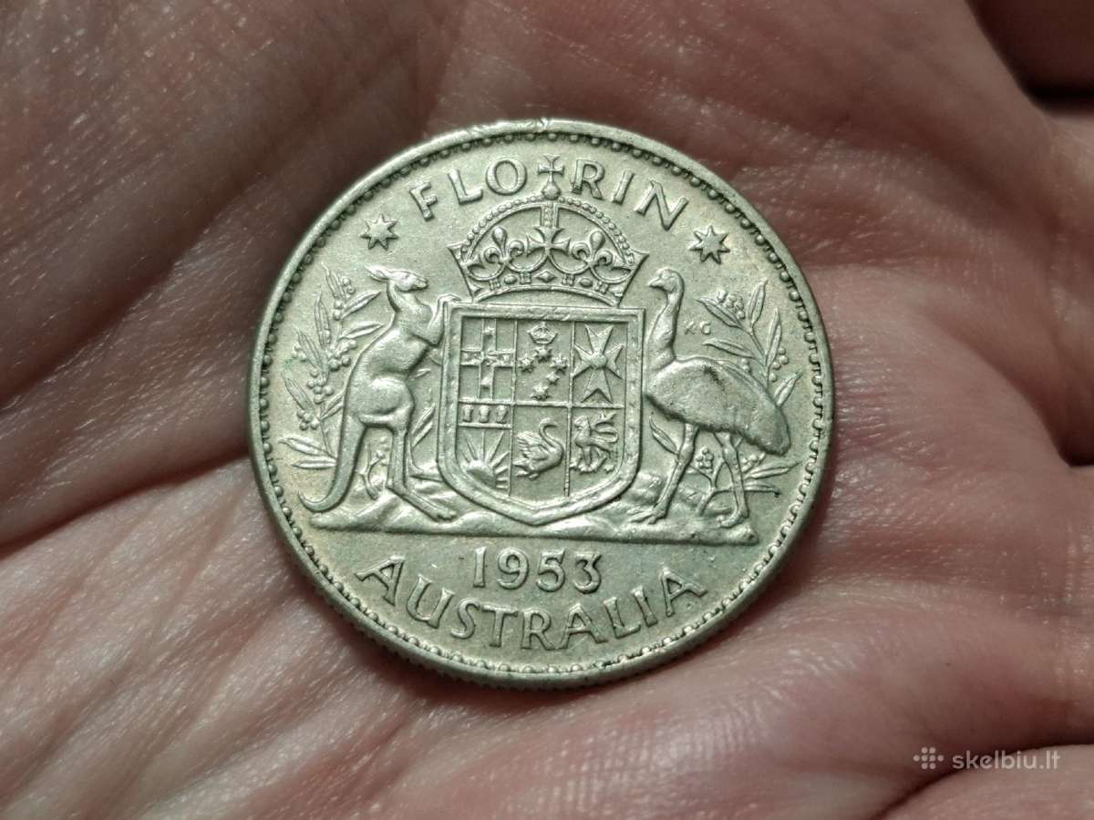 Australija Florinas 1953 sidabras