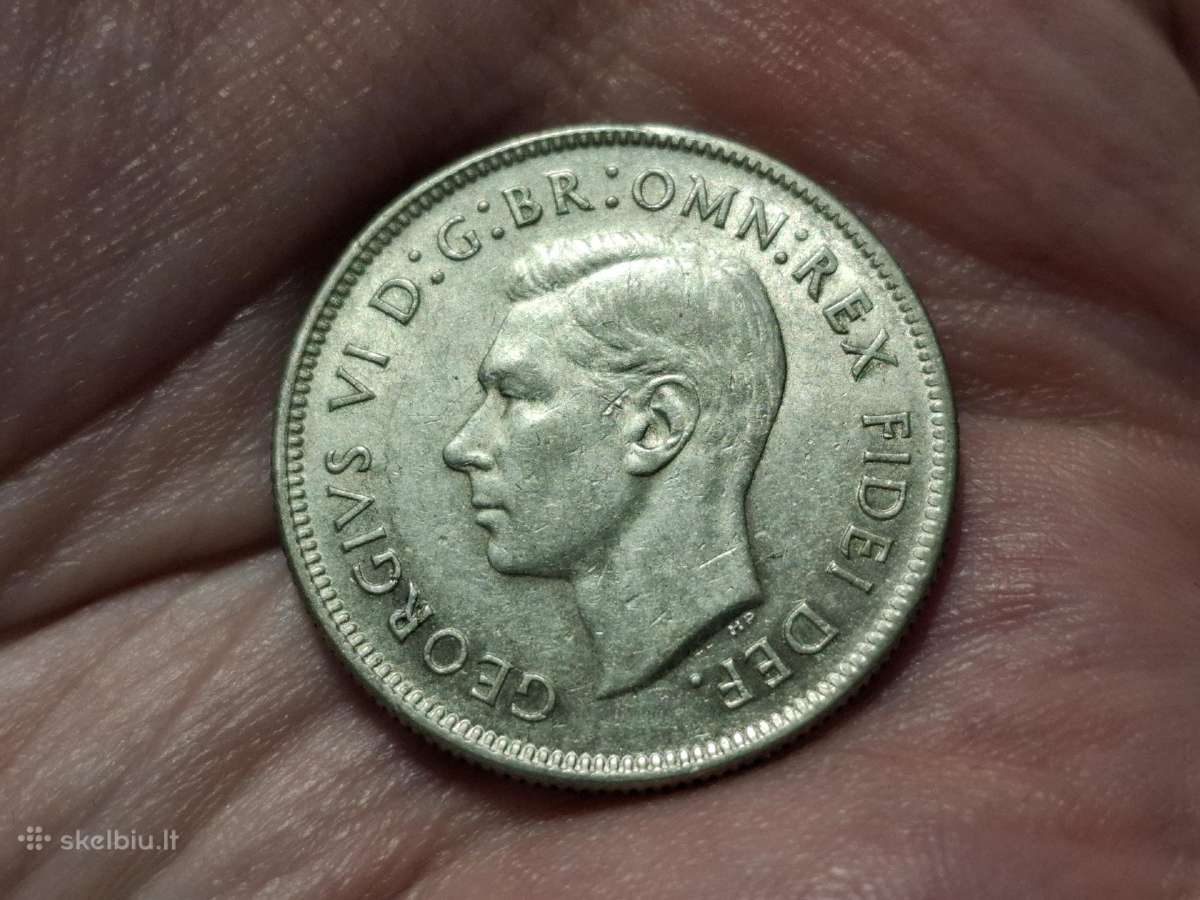 Australija Florinas 1951 sidabras proginė - nuotraukos Nr. 2