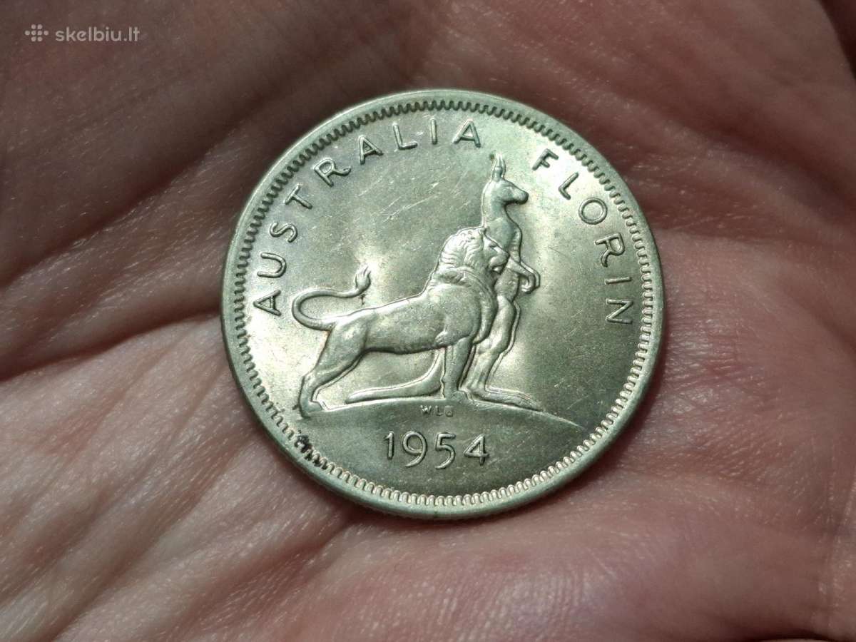 Australija Florinas 1954 sidabras proginė
