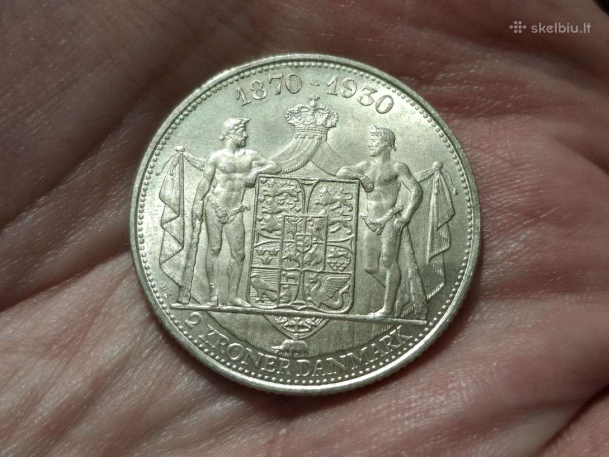 Danija 2 kronos 1930 sidabras proginė