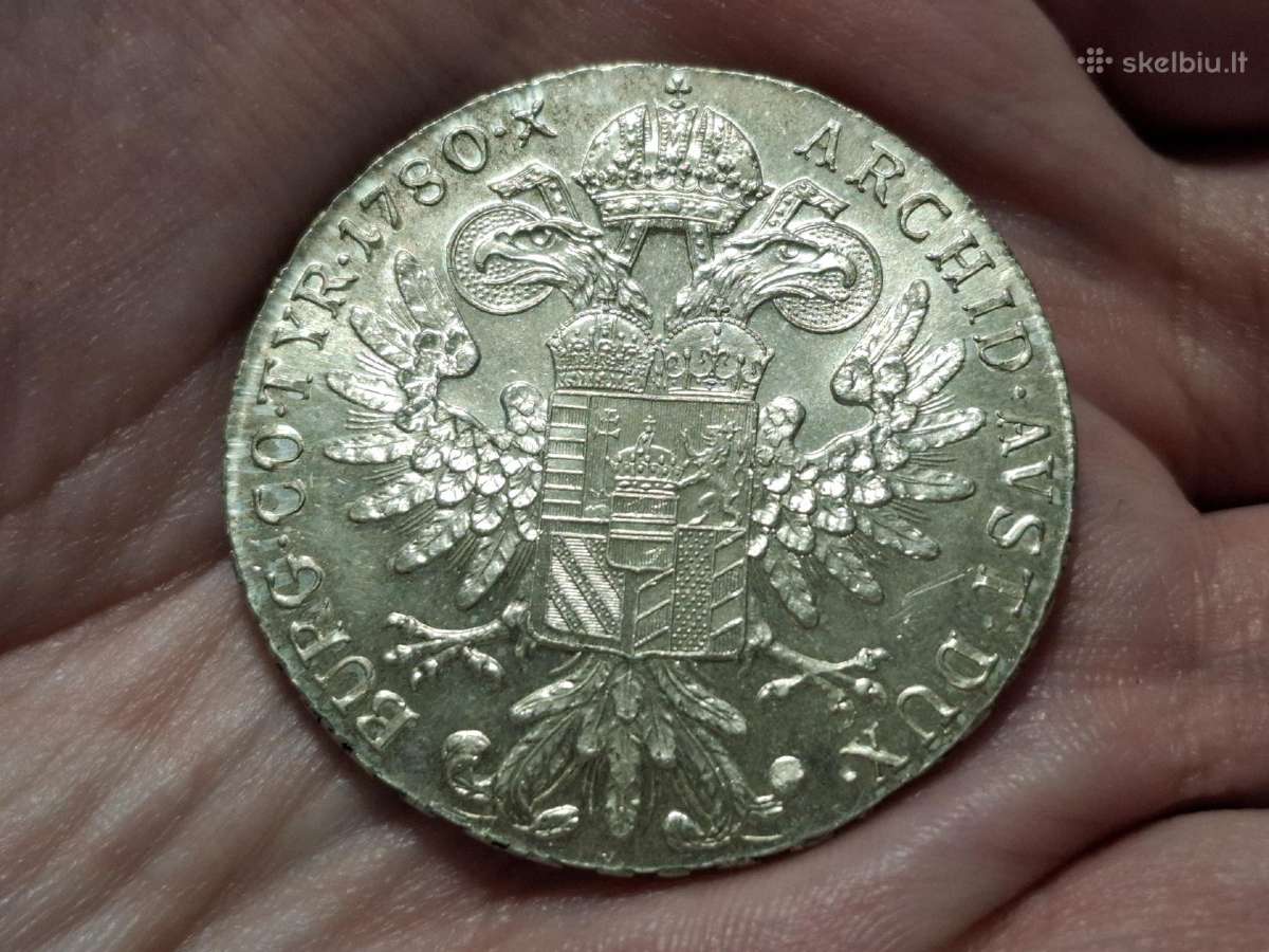 Austrija 1 taleris 1780 sidabras restraikas