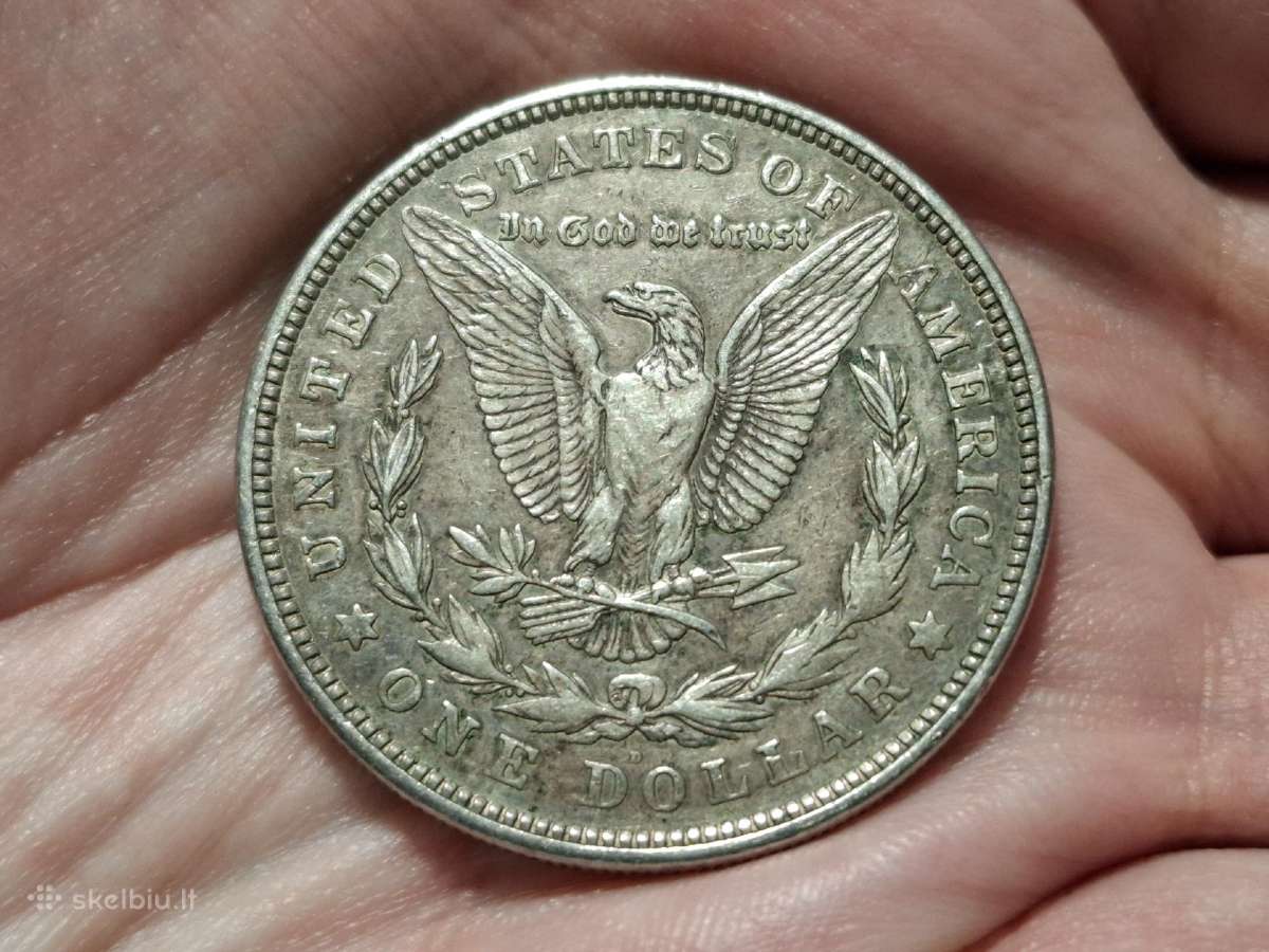 JAV 1 doleris 1921 D sidabras