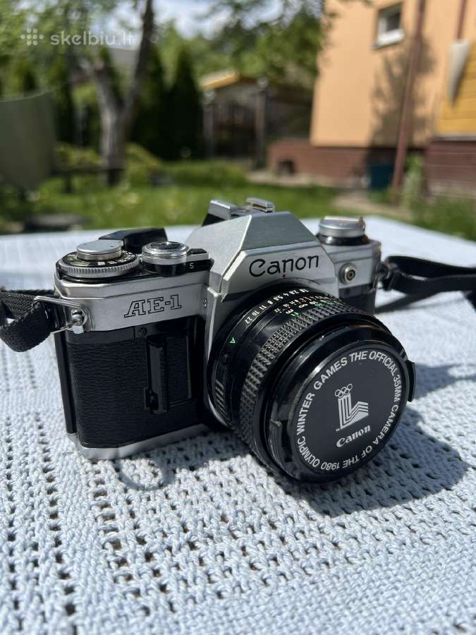 Canon Ae-1 Juostinis fotoapratas. Olympic Leidimas