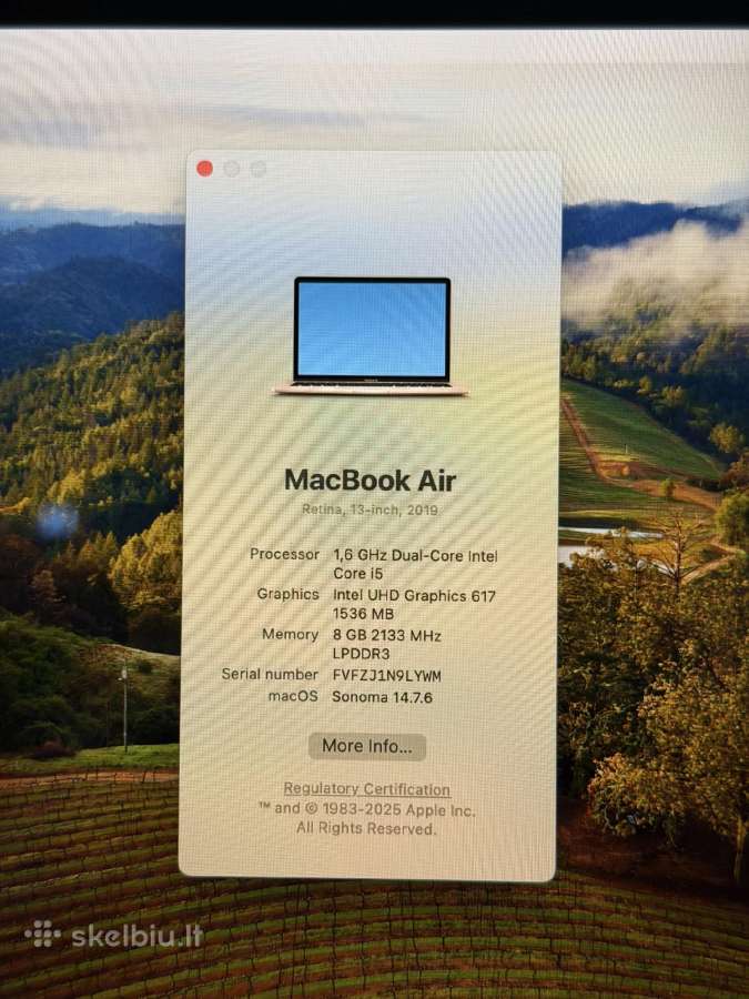 Apple MacBook Air (Rosegold), 2019, i5, 8gb, 256gb - nuotraukos Nr. 4