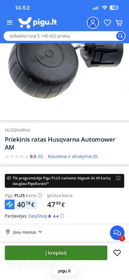 Husqwarna žolės roboto priekinis ratas
