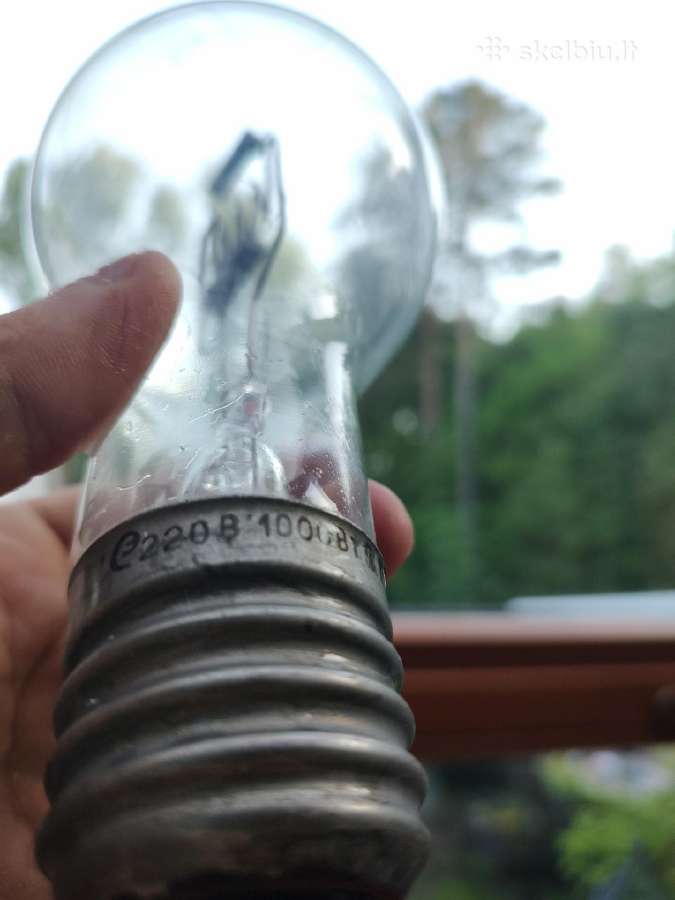 Didelės vintažinės pramoninės lempos 1kw, 1978m - nuotraukos Nr. 4