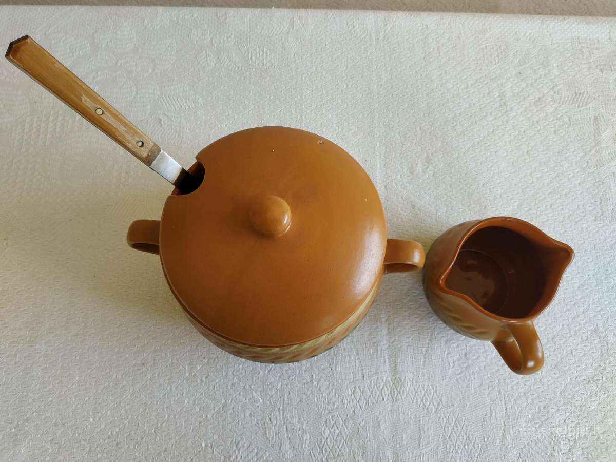 Vintage keramikos puodynės sriubai ar cepelinams - nuotraukos Nr. 3