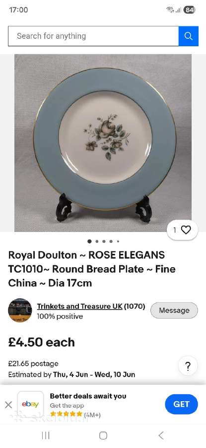 Vintage Royal Worcester lėkštutės - nuotraukos Nr. 13