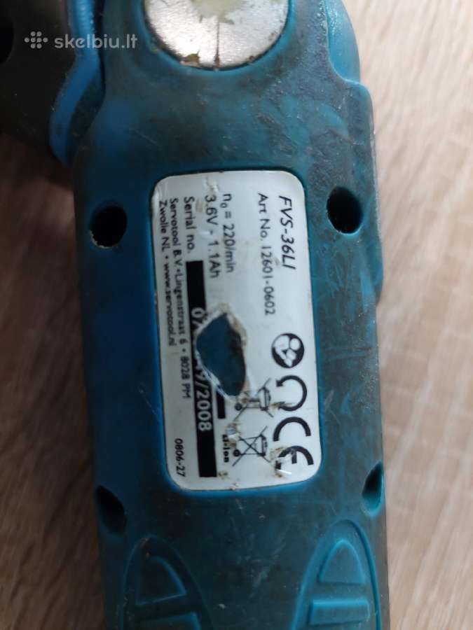 Akumuliatorinis atsuktuvas Ferm Fvs-36li su dėžute - nuotraukos Nr. 2