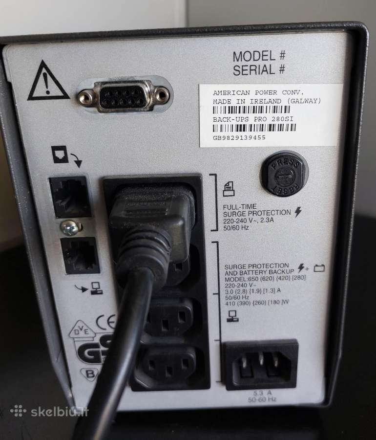 Naudotas Apc Back-ups Pro 280 Ups -as - nuotraukos Nr. 3