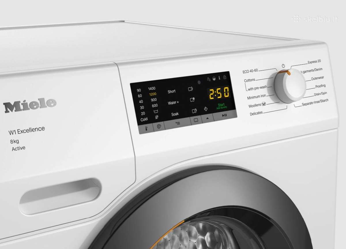 Skalbyklė Miele Wed135wcs W1 Excellence, 8kg. - nuotraukos Nr. 3