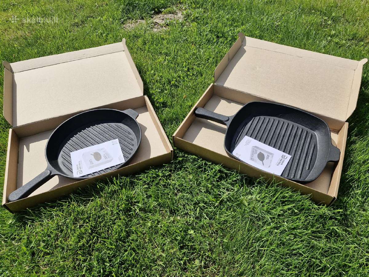 Grill keptuvės 28 cm su lieta rankena