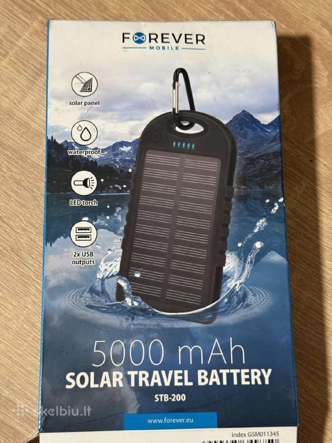 Naujas Forever Stb-200 Solar Travel Battery 5000 m