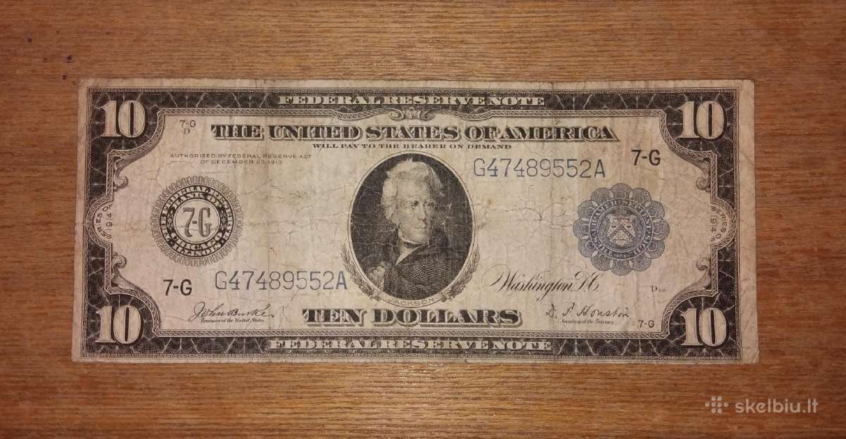JAV 10 $ banknotas