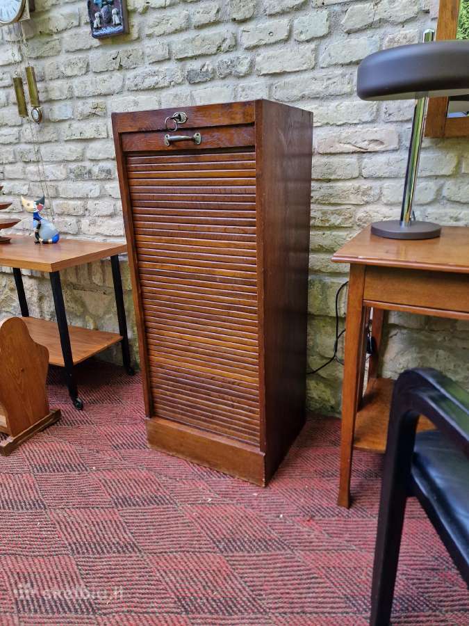 Vintažinė Art Deco ąžuolinė dokumentų spintelė - nuotraukos Nr. 26