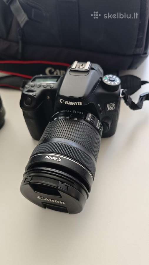 Canon EOS 70d Dslr fotoaparatas + Ef-s 18-135mm