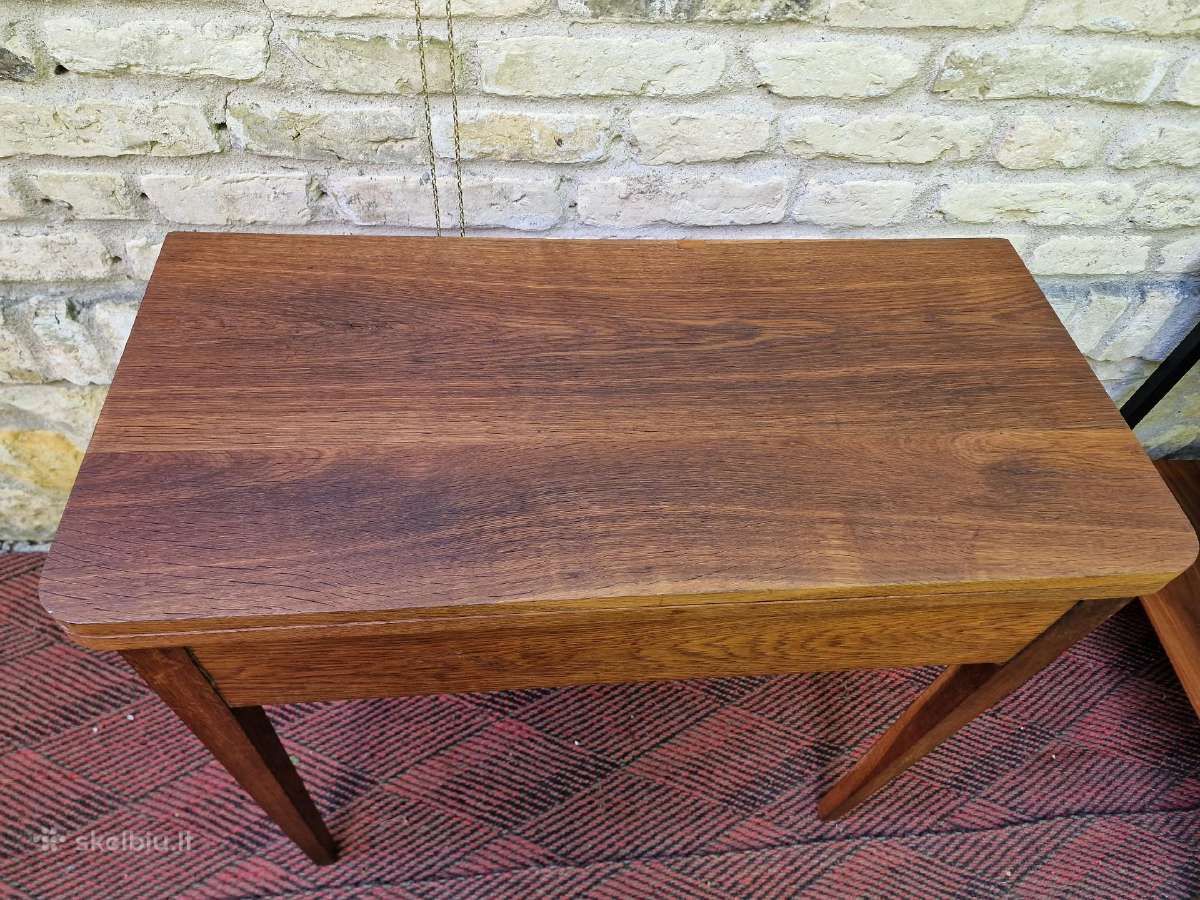 Vintažinė ąžuolinė konsolė-stalas - nuotraukos Nr. 8